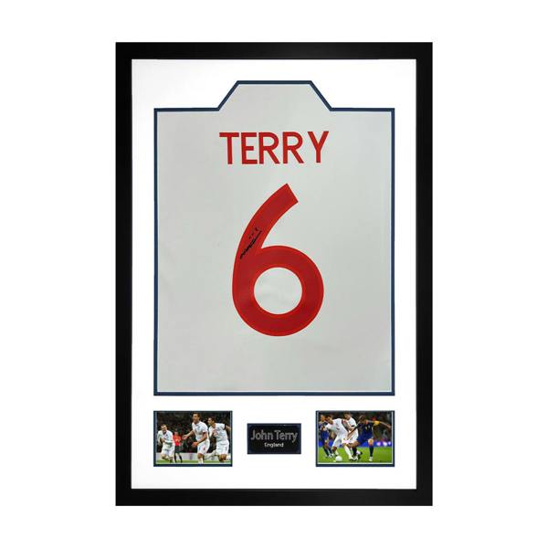 John Terry Signed England Shirt Premium Frame