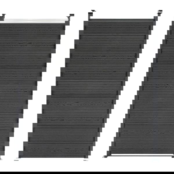 Monstershop Composite Fence Panel x 9 & LED Posts x 10 - Grey