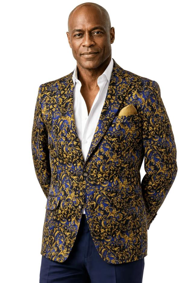Baroque Luxury Print Blazer - Claudio Lugli Shirts