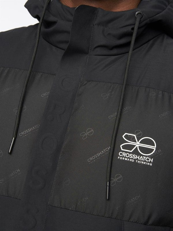 Crosshatch Kremlins Embossed Gilet Black