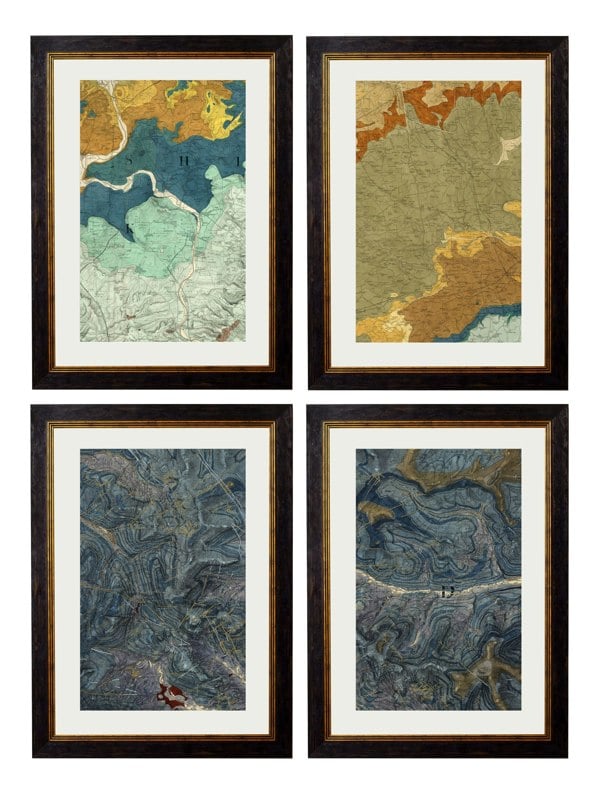 Exceptional Art C.1850 British Geology Maps