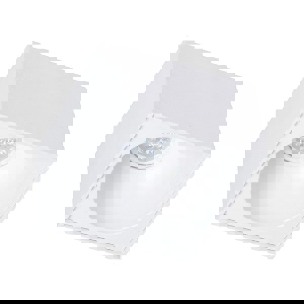 Milagro Spot Light Bali Square White Stylish Spotlight Upgrade Quality Alloy Finish Easy Clip Fitting 1xGU10