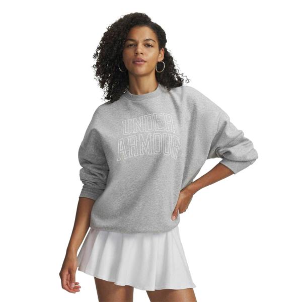 Under Armour Womens/Ladies Rival Fleece Relaxed Fit Sweatshirt - Frost Gray - 