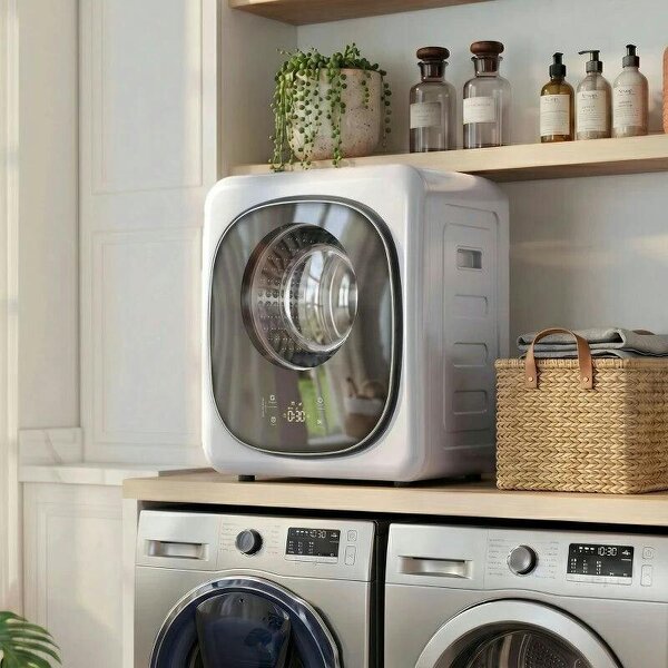 4kg Vented Tumble Dryer with 5 Drying Mode, 800W Compact Freestanding Front Tumble Dryer, Silver