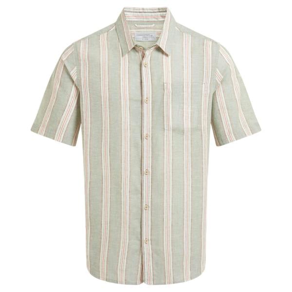 Craghoppers Mens Argino Stripe Short-Sleeved Shirt - Lichen Green - 