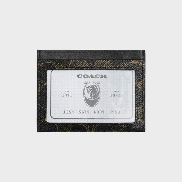 Coach Slim Id Card Case In Loved Signature Canvas