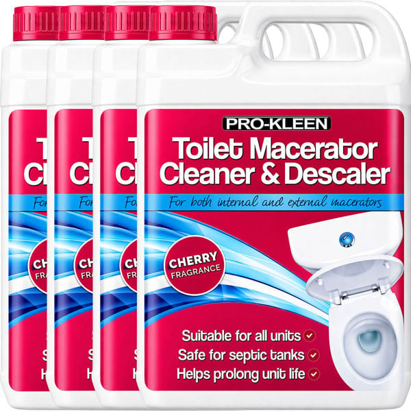 ProKleen Pro-Kleen Toilet Macerator Toilet & Descaler Cherry Highly Concentrated, Long-Lasting Formula 15L