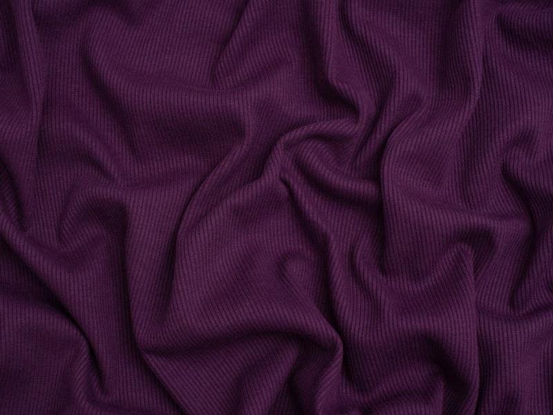 Minerva Core Range Heavy Cotton Rib Stretch Knit Fabric - Plain Design Dressmaking Fabric, 140 cm / 56" Wide - per metre
