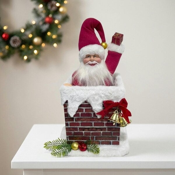 Garden Greatness Animated Santa in Chimney Christmas Decoration