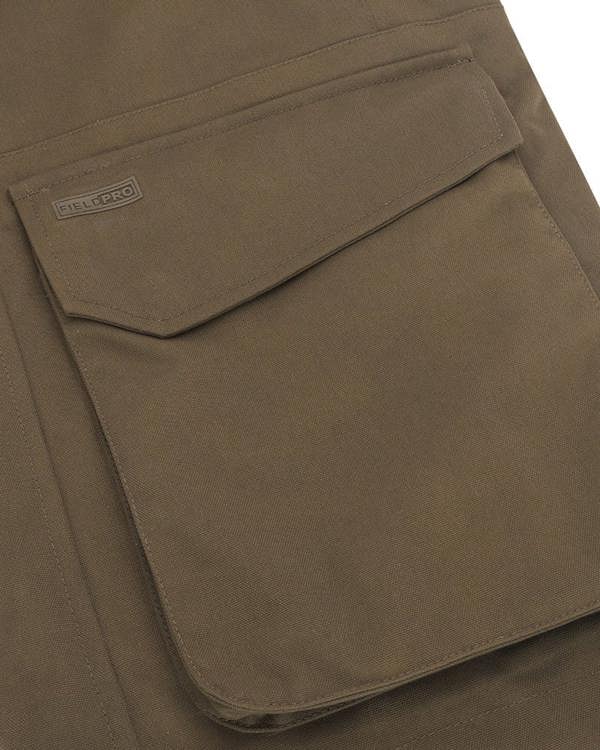 Bellowed pocket close up ideal for carrying cartridges, tools or farming essentials