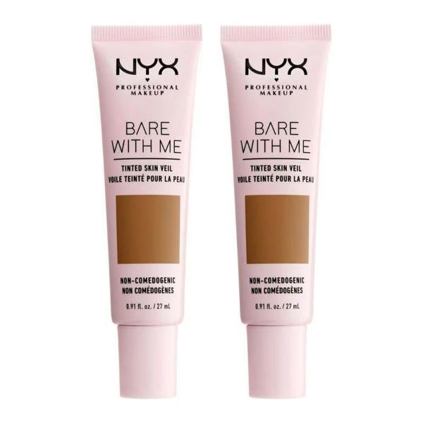NYX Cosmetics 2 x NYX Professional Makeup Bare With Me Tinted Skin Veil 27ml - 07 Cinnamon Mahogany