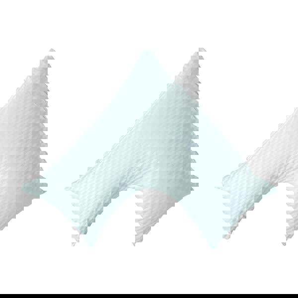 HOMESCAPES Silky 330 TC Egyptian Cotton Satin Stripe V Shaped Pillowcase