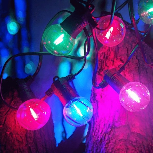 Lighting Legends 13M/42FT "Super Festoon" Multi-Colour Festive Outdoor Connectable LED String Lights