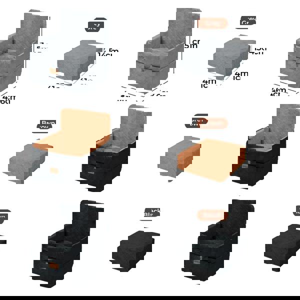 Skylos Dog Car Seat for Small Dogs Cats Cosy Pet Travel Bed with Safety Leash