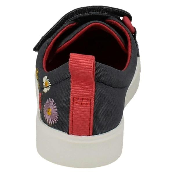 Clarks Girls Clarks Casual Floral Detail Hook And Loop Doodle City Vibe 24