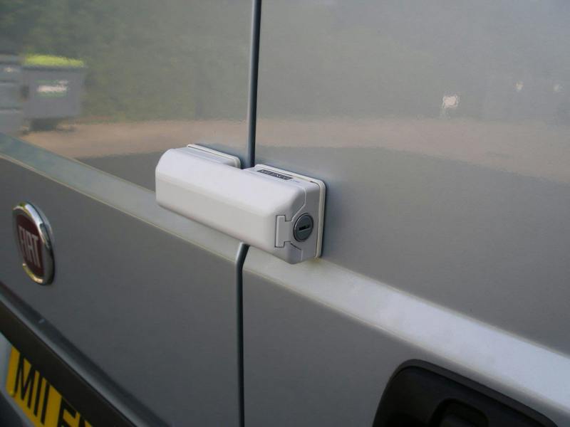 Milenco Van Locks Slide Barn Door High Security White - Twin Pack