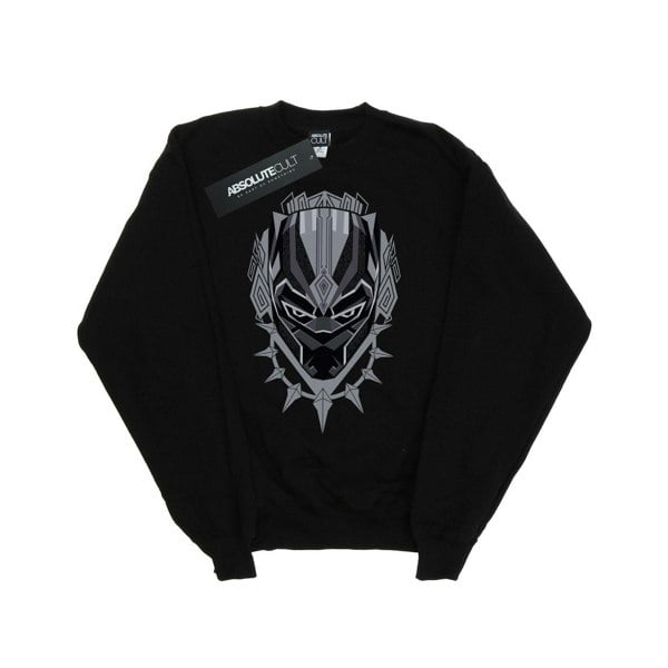 Marvel Boys Black Panther Head Sweatshirt - Black