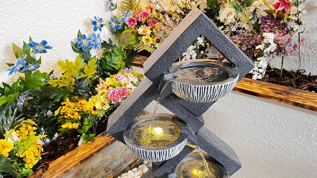 Tranquillity Water Features Diamond Pouring Bowls Contemporary Water Feature