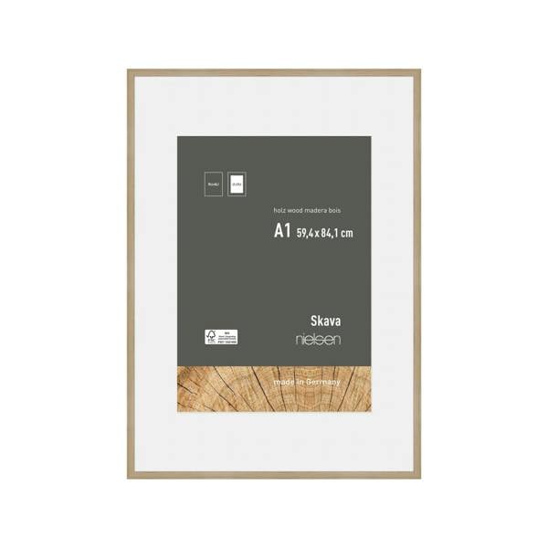 nielsen Skava White Wooden Picture Frame with White Mount
