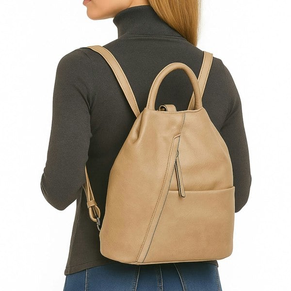 Love EMVY 3-in-1 Faux Leather Convertible Backpack with Diamante Heart Keyring
