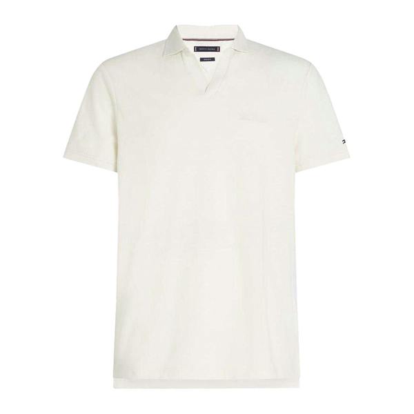 Tommy Hilfiger Mens Terry Regular Polo Shirt - Ivory/Petal - 