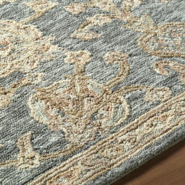 Livabliss Arnold-Hand Tufted Blue Beige Grey Wool Traditional Boho Rug