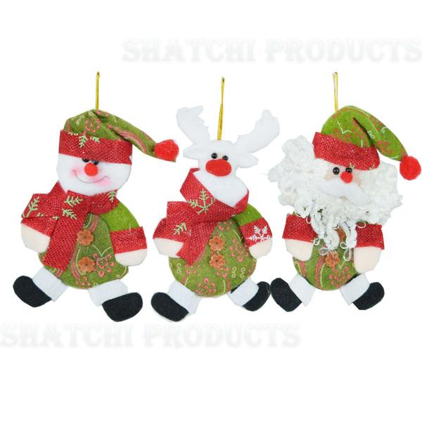 3 Pack Multicolour Handmade Teddy Christmas Hanging Decorations for Tree and Home Display image 7