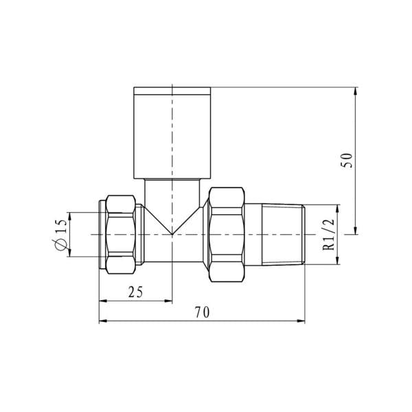 Flode Straight Round Manual Radiator Valve Pack | 15mm x 1/2″ | Chrome