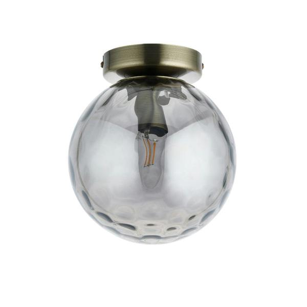 Pagazzi Lighting Tamara Antique Brass Flush Ceiling Light