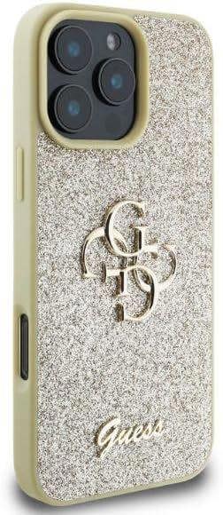 Guess Fixed Glitter Big 4G Hardcase for iPhone 16 Pro Max 6.9" Gold - GUHCP16XHG4SGD