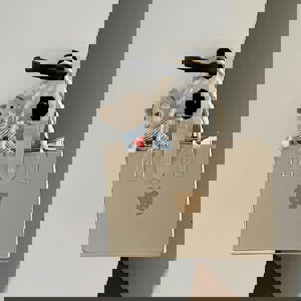 Anymom Mommy Baby Changing Bag Bear design Handbag Large Size Without Zipper Multifunctional Ins Style Mom Tote Bag