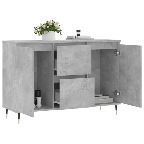 Berkfield Sideboard Concrete Grey 104x35x70 cm Engineered Wood