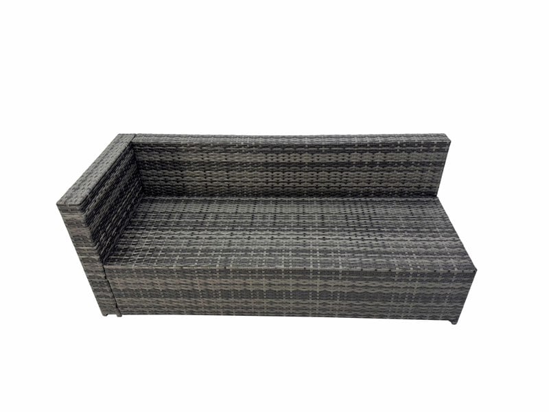 Fimous Rattan garden furniture Patio Furniture Sets with Dining Table Chair Side Table Dark Grey Mixed