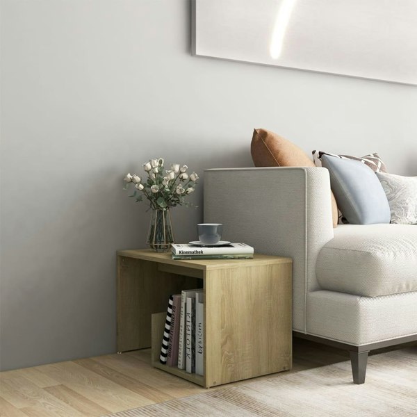 Berkfield Side Table Sonoma Oak 59x36x38 cm Engineered Wood