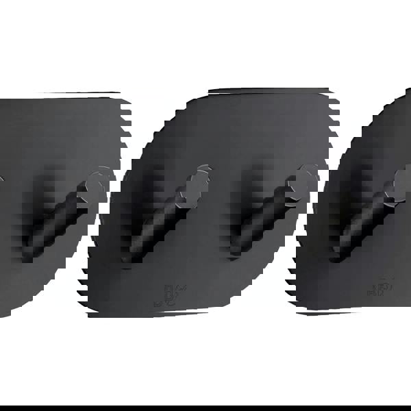 Black stainless steel double towel hook