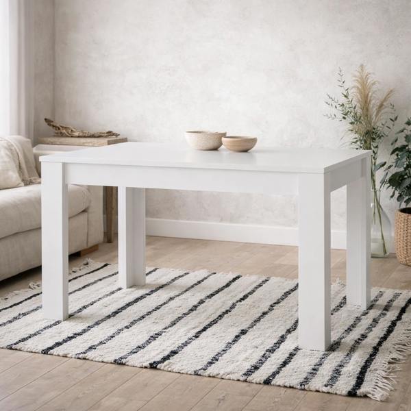 Wyld Haus Hemingway 180cm White Wooden Extending Dining Table