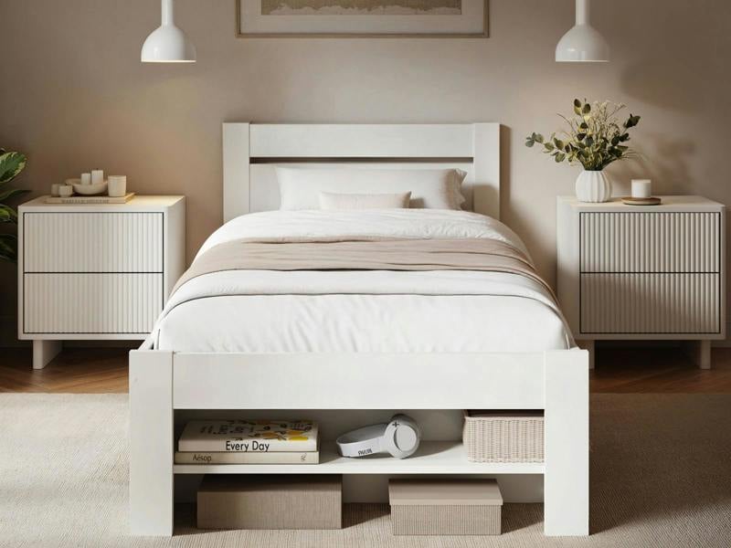 Noomi Pradis Storage Bed White