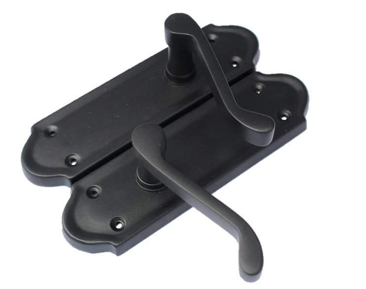 EDH Door Hardware Matt Black Internal Door Handles Ashford Style Lever Latch Handles and Latch