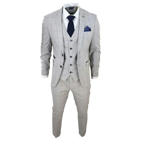 Paul Andrew Hugo - Men's Check Grey Blazer