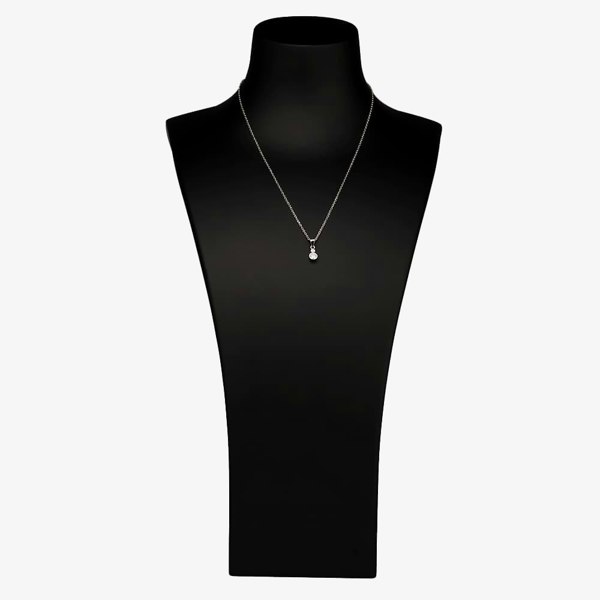 T. H. Baker Silver Cubic Zirconia Bezel-set Graduated Pendant and Earring Set SET14071