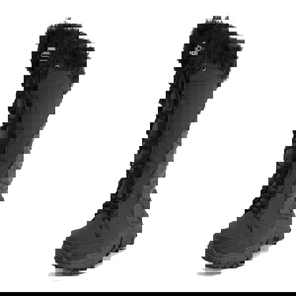 VIVA Women's Quilted Lace Up Waterproof Black Outdoor Cuff Snow Rain Boot