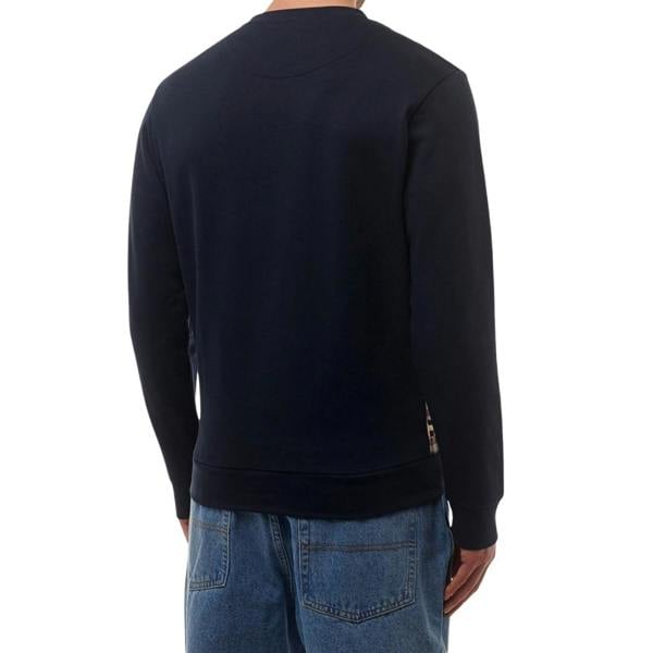 Aquascutum Active Club Check Crewneck Navy S