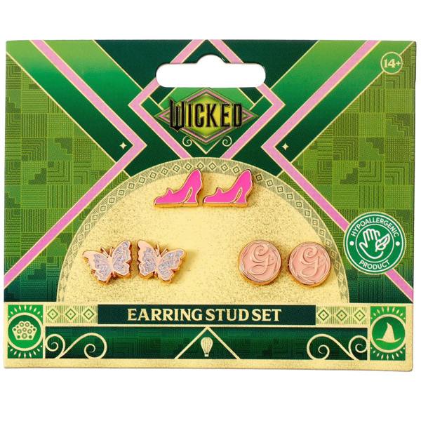 The Carat Shop Wicked Glinda Butterfly, G and Shoe stud earring set