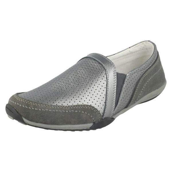 Down to Earth Ladies Down To Earth Leather Casual Shoes F80423