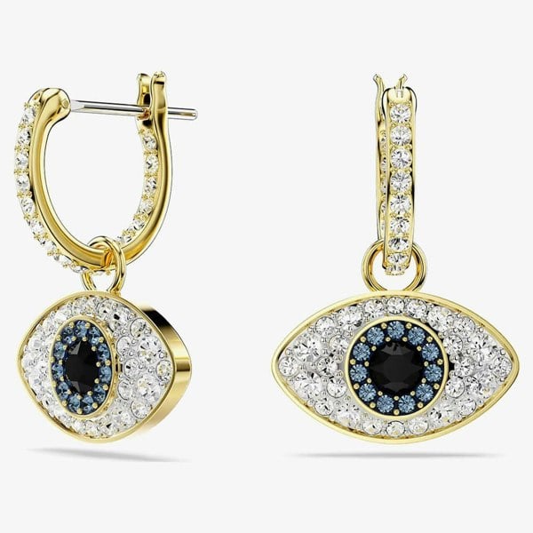 Swarovski Symbolica Gold Tone Plated Evil Eye Dropper Earrings 5692163