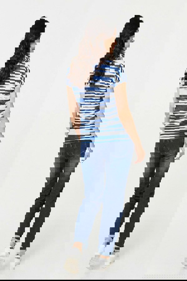 Blue | Striped Short Sleeve Relaxed T-Shirt
