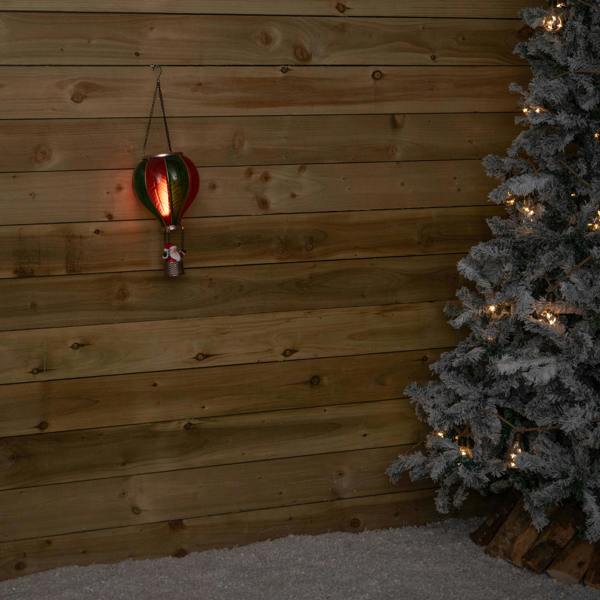 Samuel Alexander 62cm Santa Light Up Hot Air Balloon Hanging Christmas Decoration
