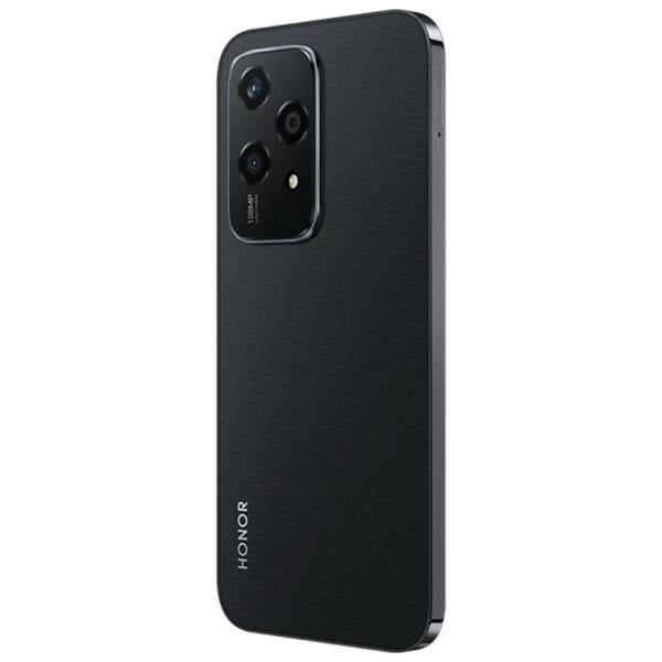 Black smartphone with 'Honor' branding on a white background