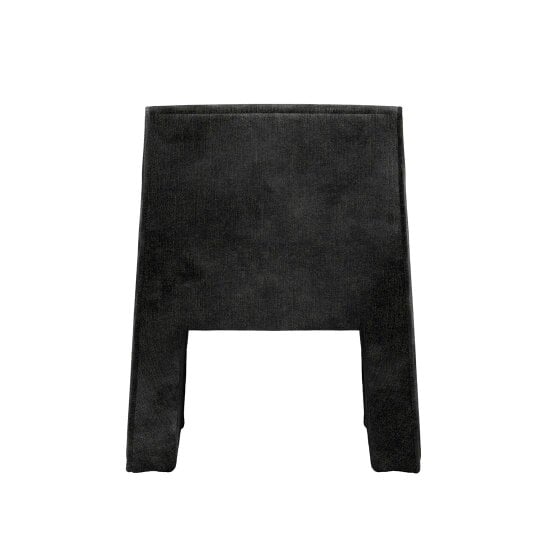 Wyld Haus Midleton Retro Upholstered Black Chenille Ribbed Accent Chair