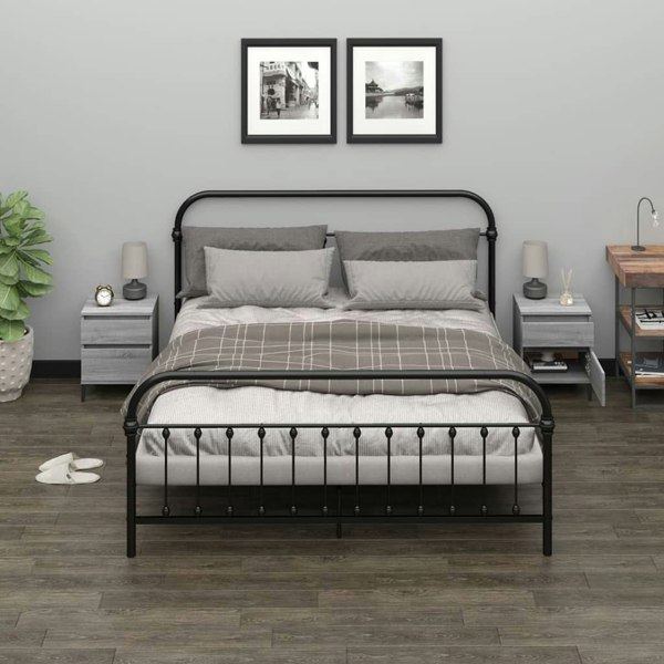 Berkfield Bedside Cabinets 2 pcs Grey Sonoma 40x35x50 cm